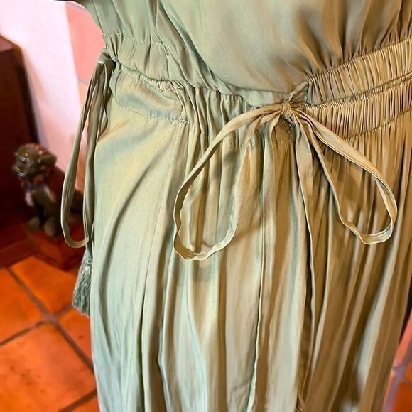 Ramy Brook Avocado/Sage Green Embroidered Hayley Midi Dress, size MEDIUM - Picture 8 of 17